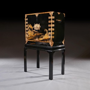 Important, Late 17th Century, Japanese, Lacquered, Cabinet, Edo Period, Stand, hiramaki-e