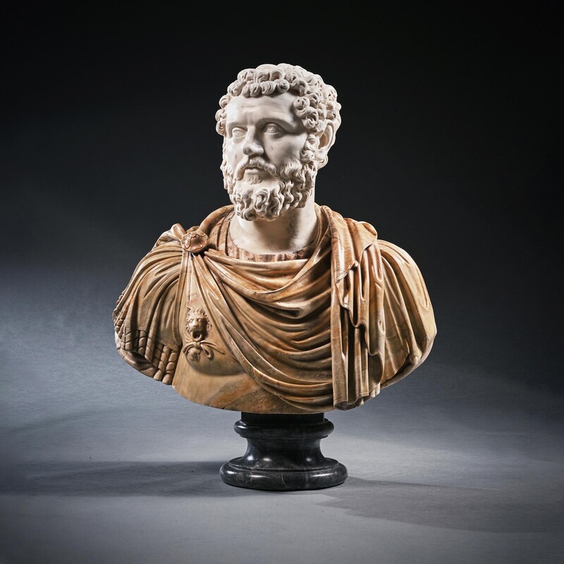 Huge, Important,18th Century, Italian, Carved, Marble, Bust, Roman Emperor, Septimius Severus, Cavaceppi Workshop