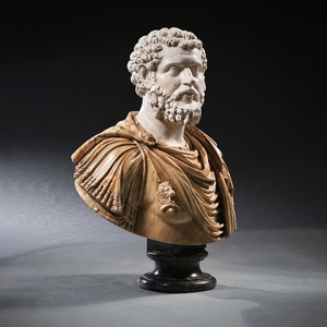 Huge, Important,18th Century, Italian, Carved, Marble, Bust, Roman Emperor, Septimius Severus, Cavaceppi Workshop