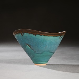 Lucie Rie, Vase, manganese drip, ceramic, artist, 20th century, modern art