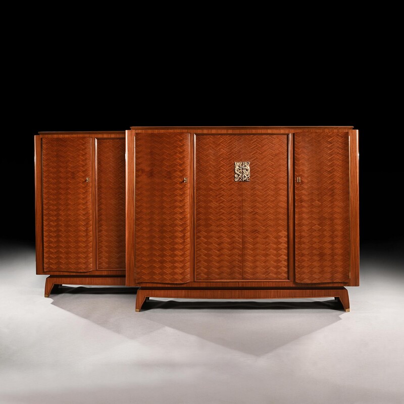 Pair, Jules Leleu, Cabinets, Commodes, French, Art Deco, 20th Century 